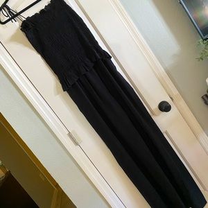 Tory Burch Black Silk Jumpsuit
